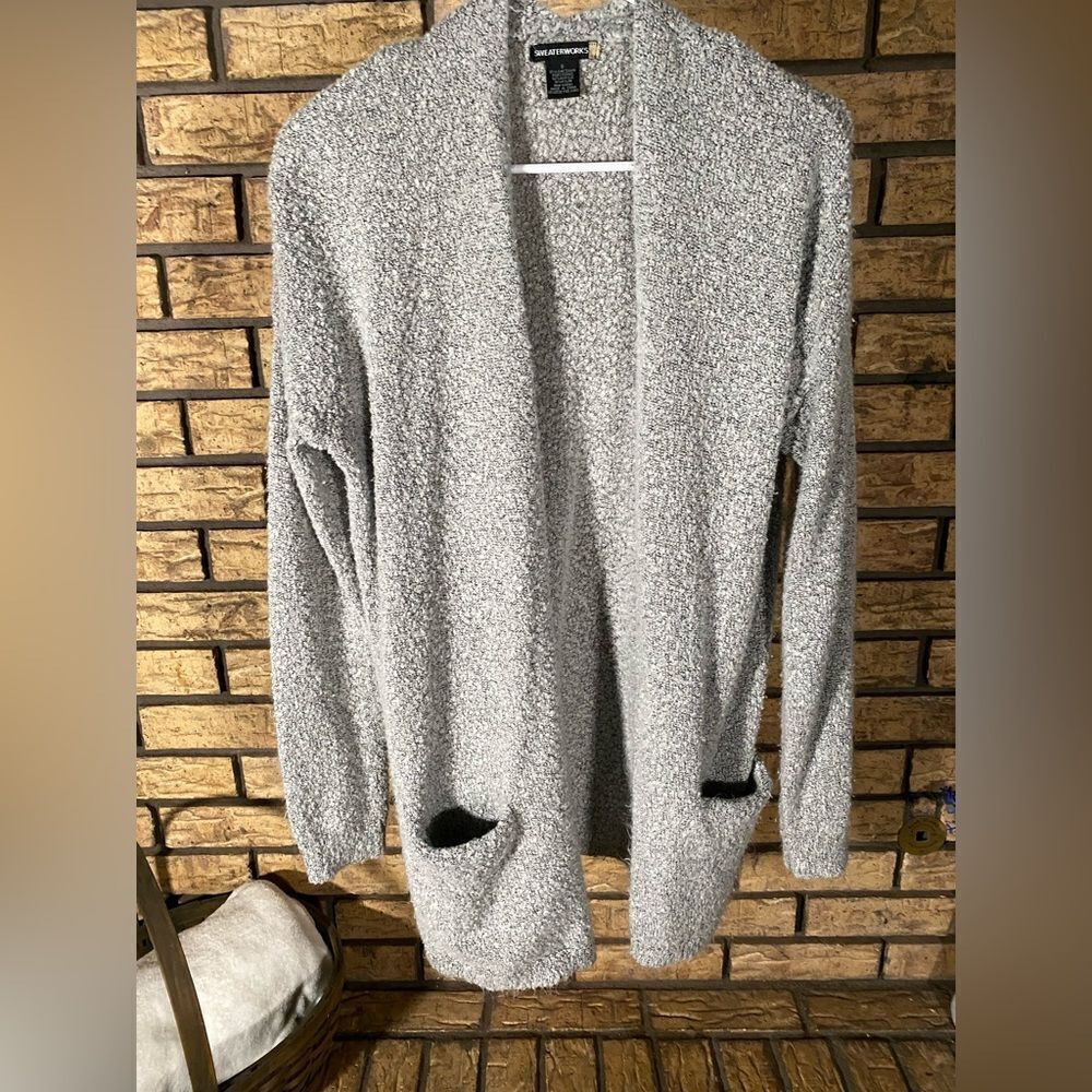 ‎Grey sweater works cardigan